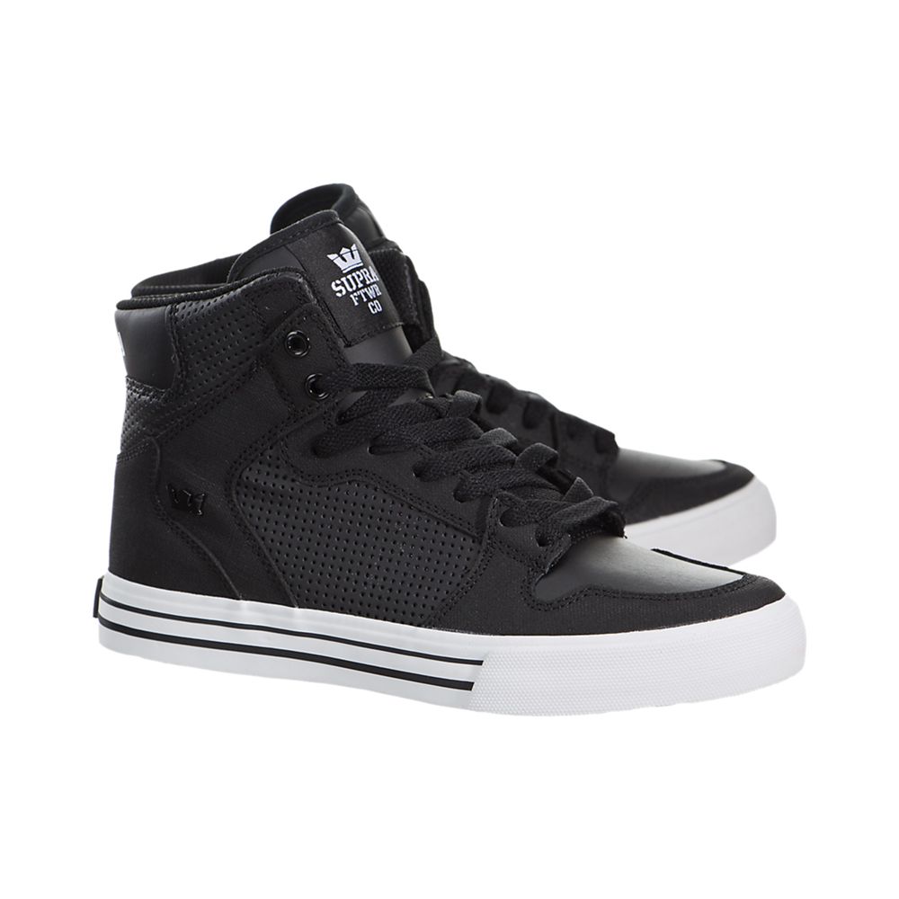 Baskets Montantes Supra Vaider Noir Black/White Femme | WNX-49558134